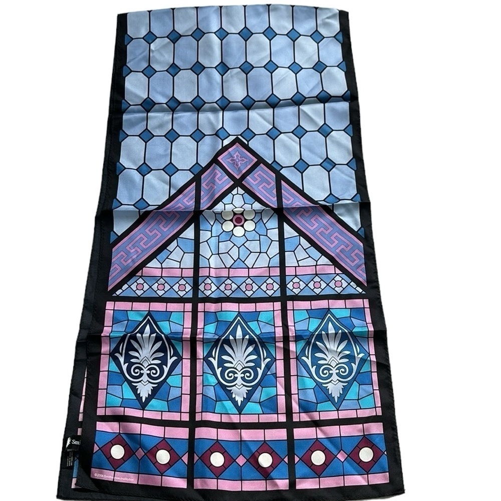 Smithsonian Institution Rectangle Silk Scarf Stai… - image 2